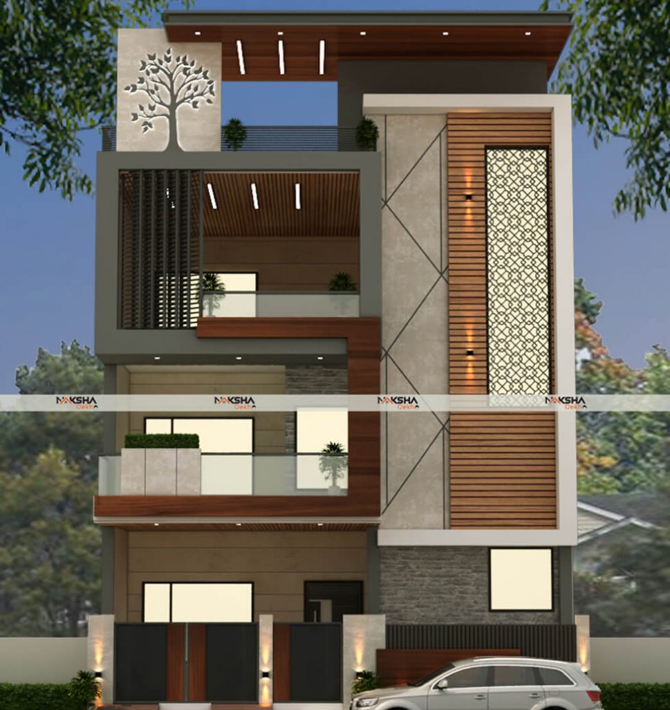 Front Elevation design 3 - Nakshadekho.com